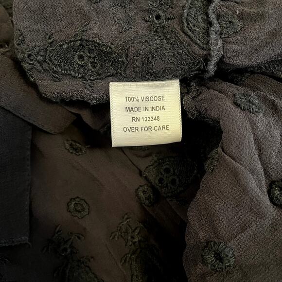 Kyla Seo Lace Boho Cottage Core Tunic Top Blouse Size Medium Eyelet D3-19 - Picture 7 of 8